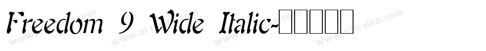Freedom 9 Wide Italic字体转换